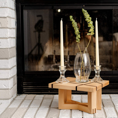 Plant Stand - “Maple Walnut lines” - Woodcookshop