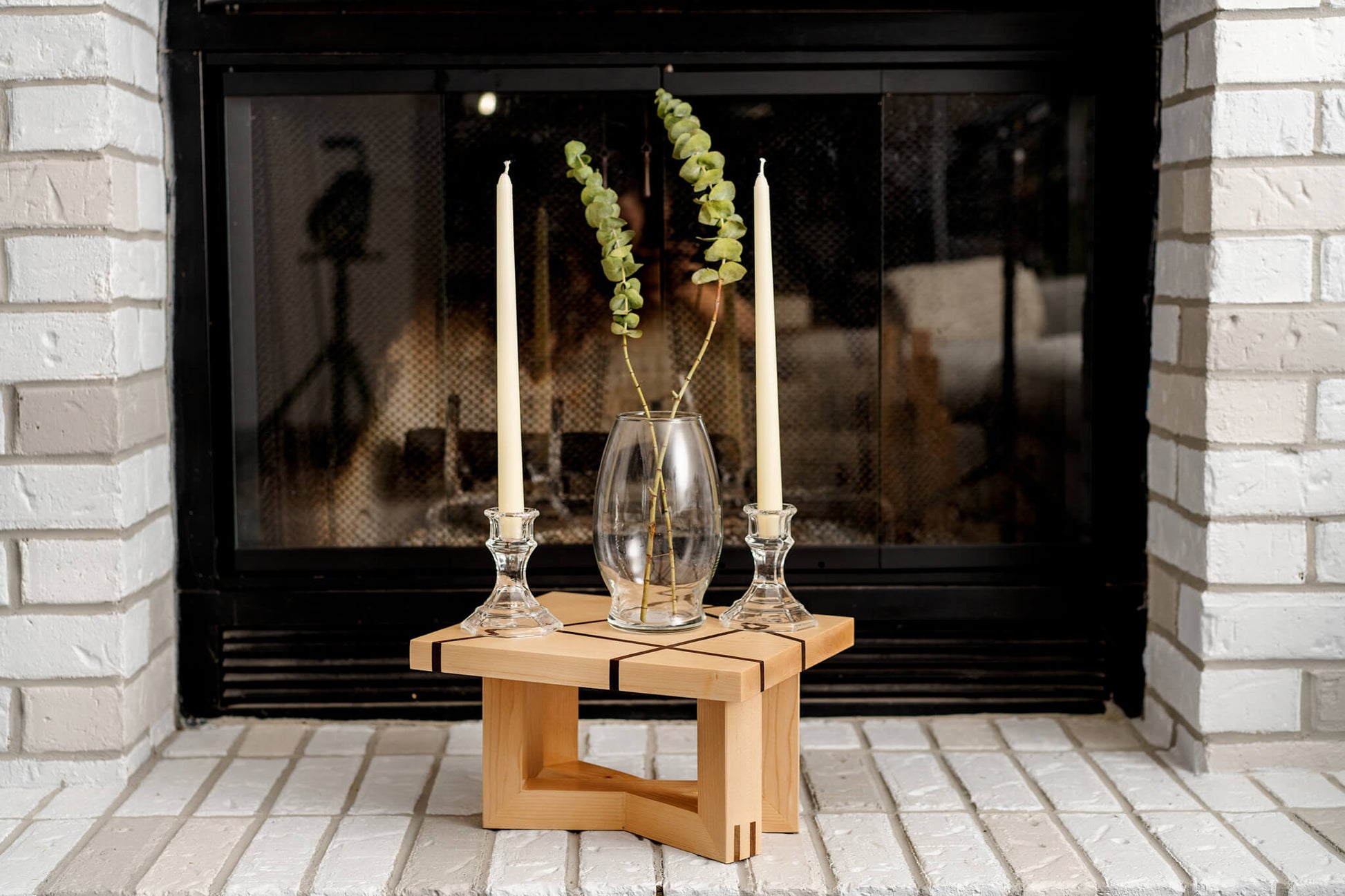 Plant Stand - “Maple Walnut lines” - Woodcookshop