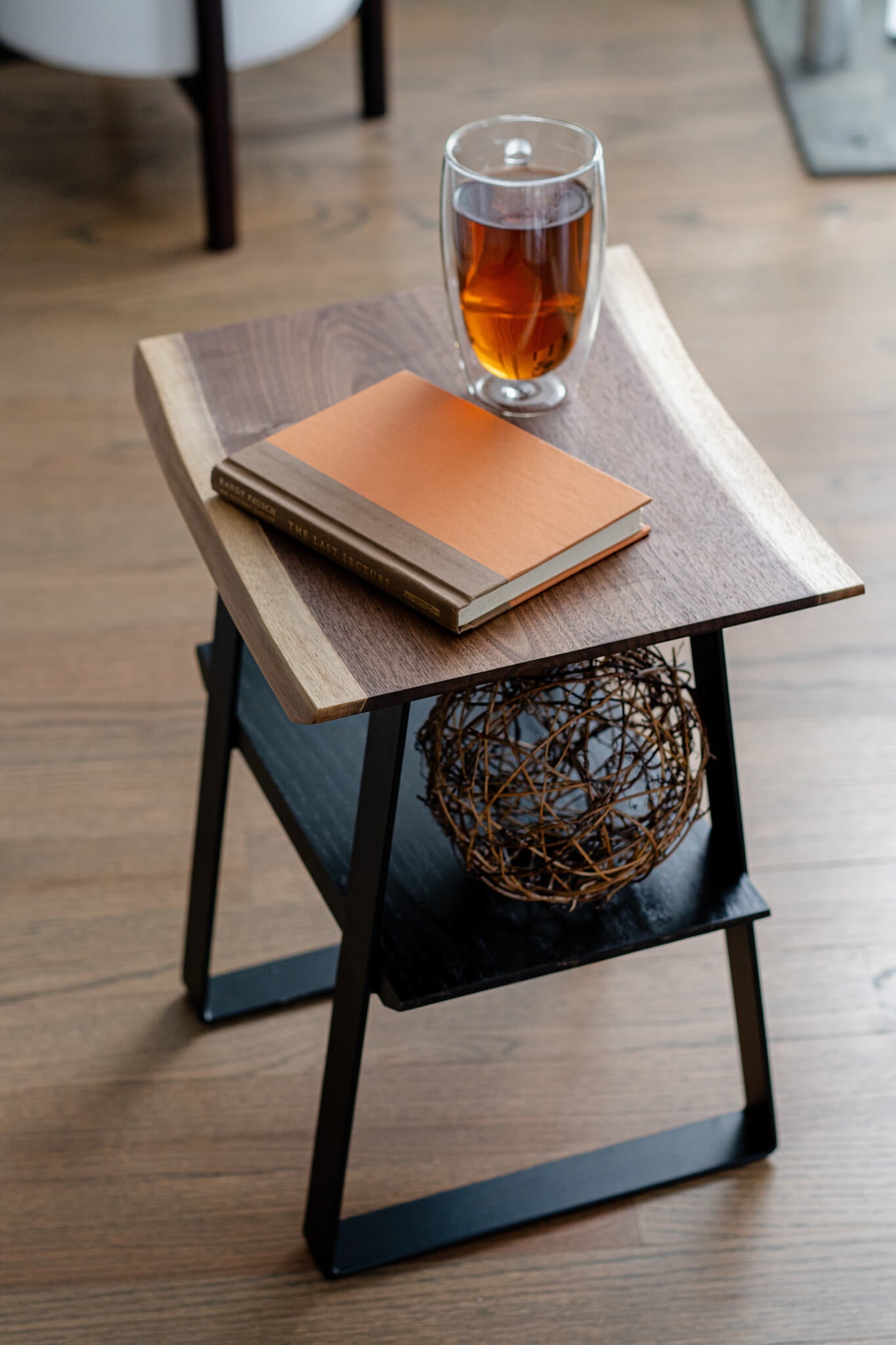 Side Table - “Live edge Chocolate” - Woodcookshop